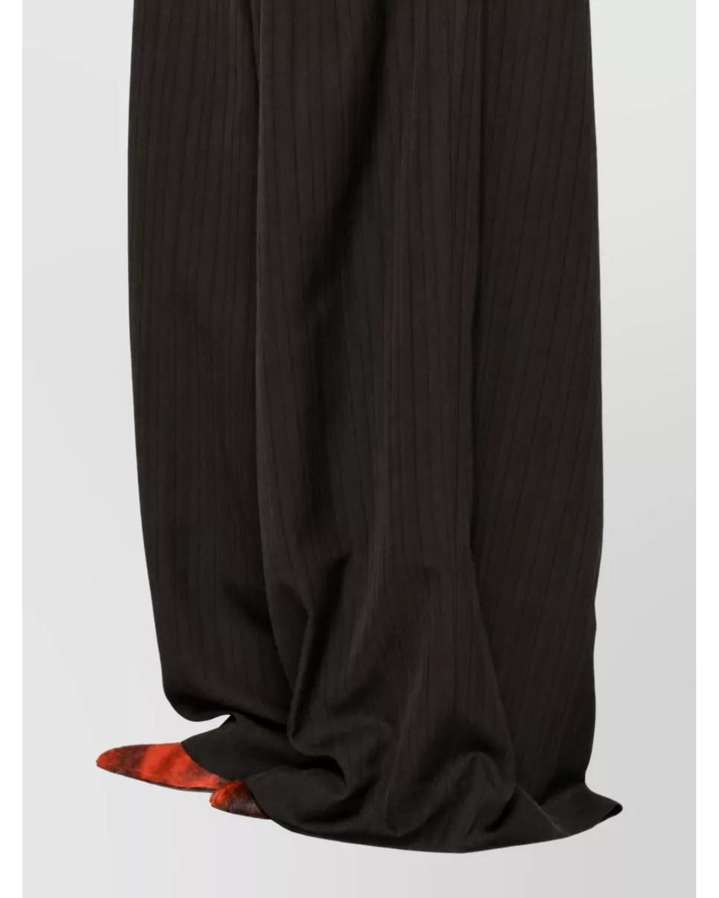 Dries Van Noten Blue Silk Wide-Leg Trousers