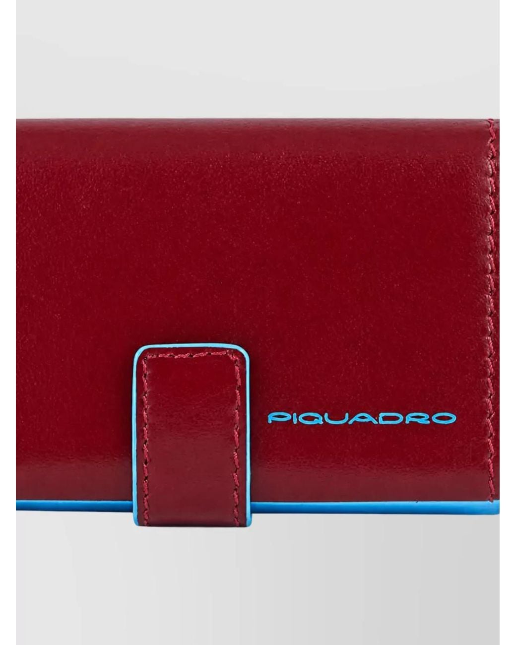Piquadro Red Leather Card Holder for men