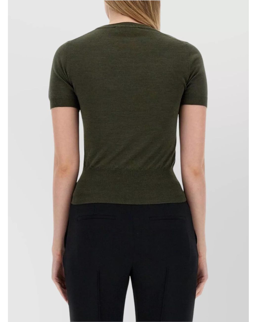 Vivienne Westwood Green Silk Wool Knit Top