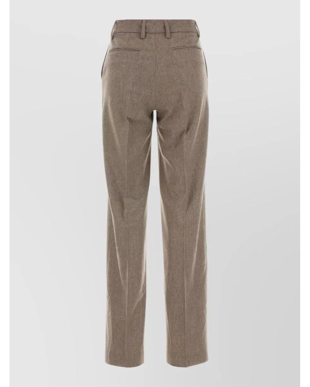 PT Torino Gray Cashmere Blend Straight-Leg Suit Trousers