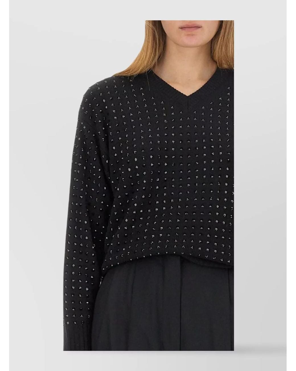Sportmax Blue Oversized Wool Jumper