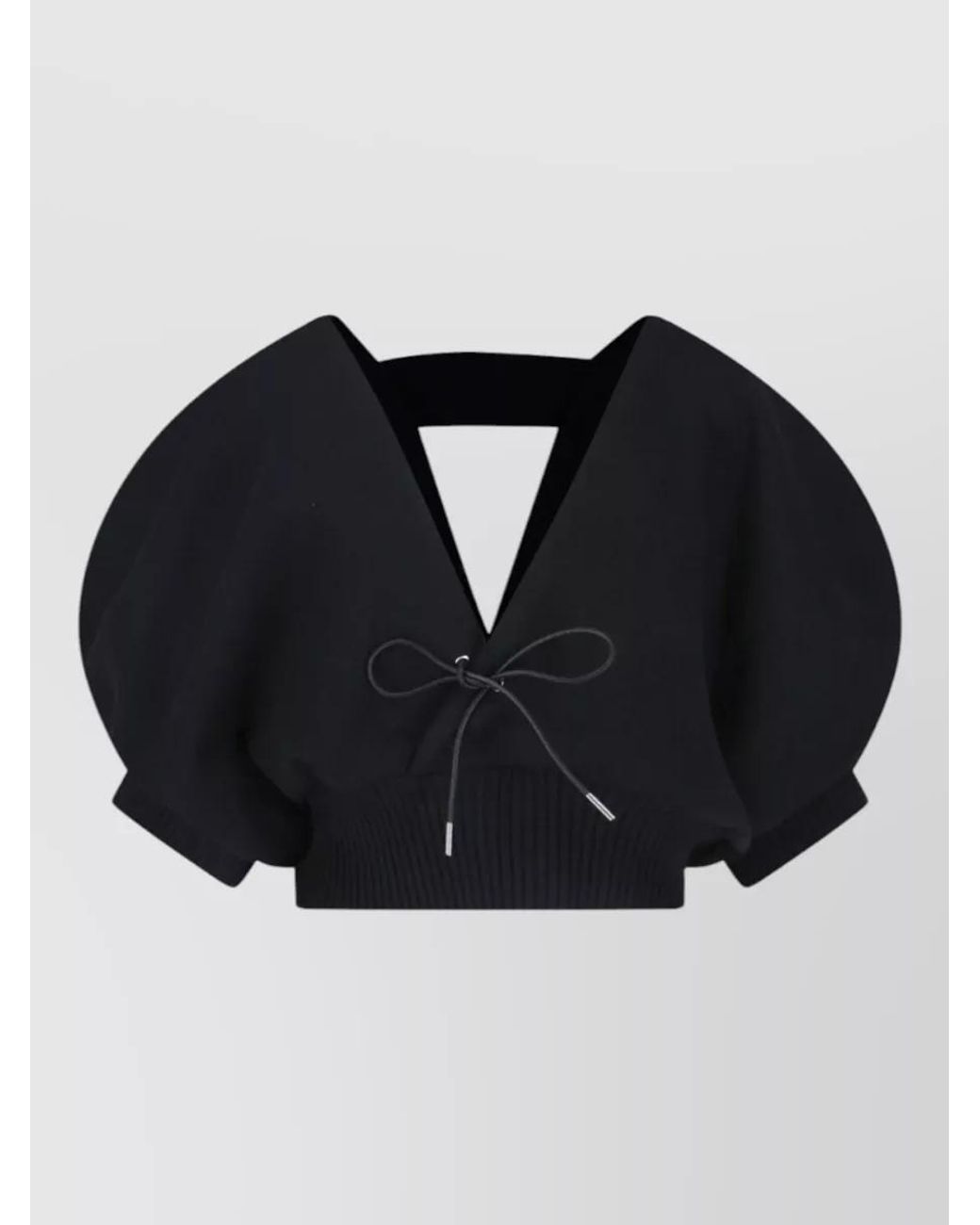 Sacai Blue Cashmere-Blend Crewneck Knitted Top