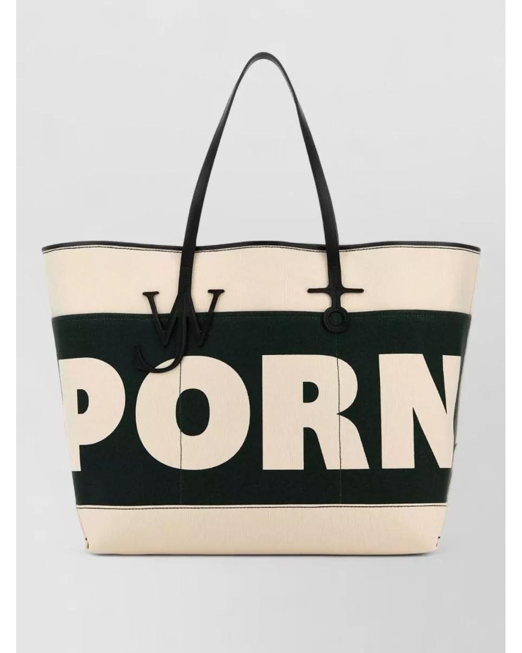 J.W. Anderson Black Anchor Tote Extra Large Canvas Tote Bag