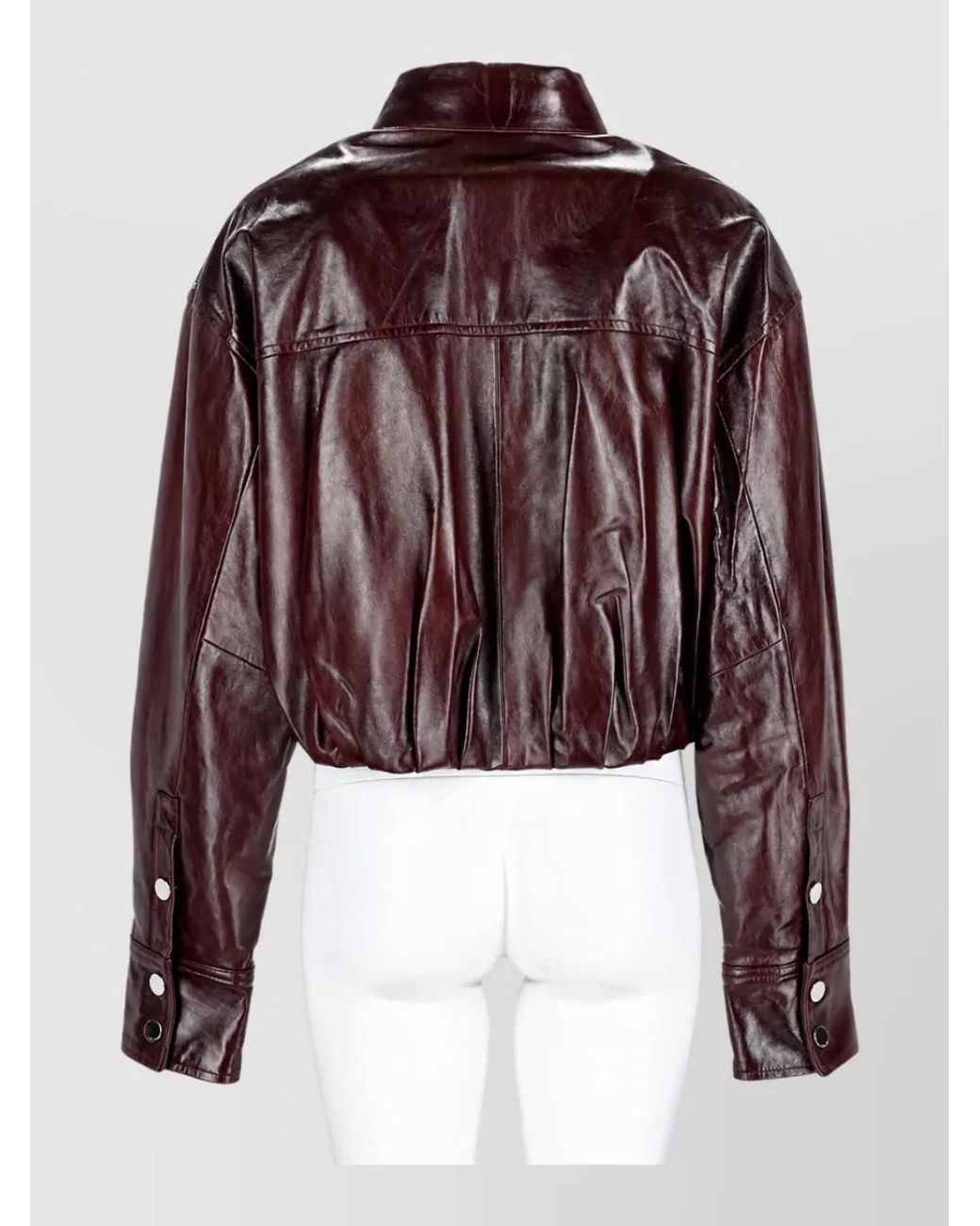 Sportmax Red Lamb Leather Coat