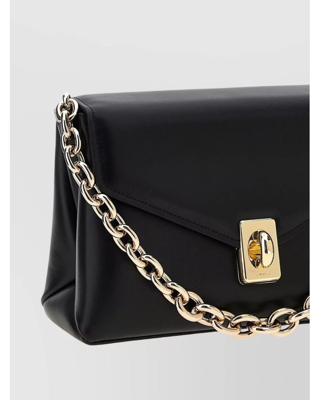 Furla Black Meridiana Leather Shoulder Bag