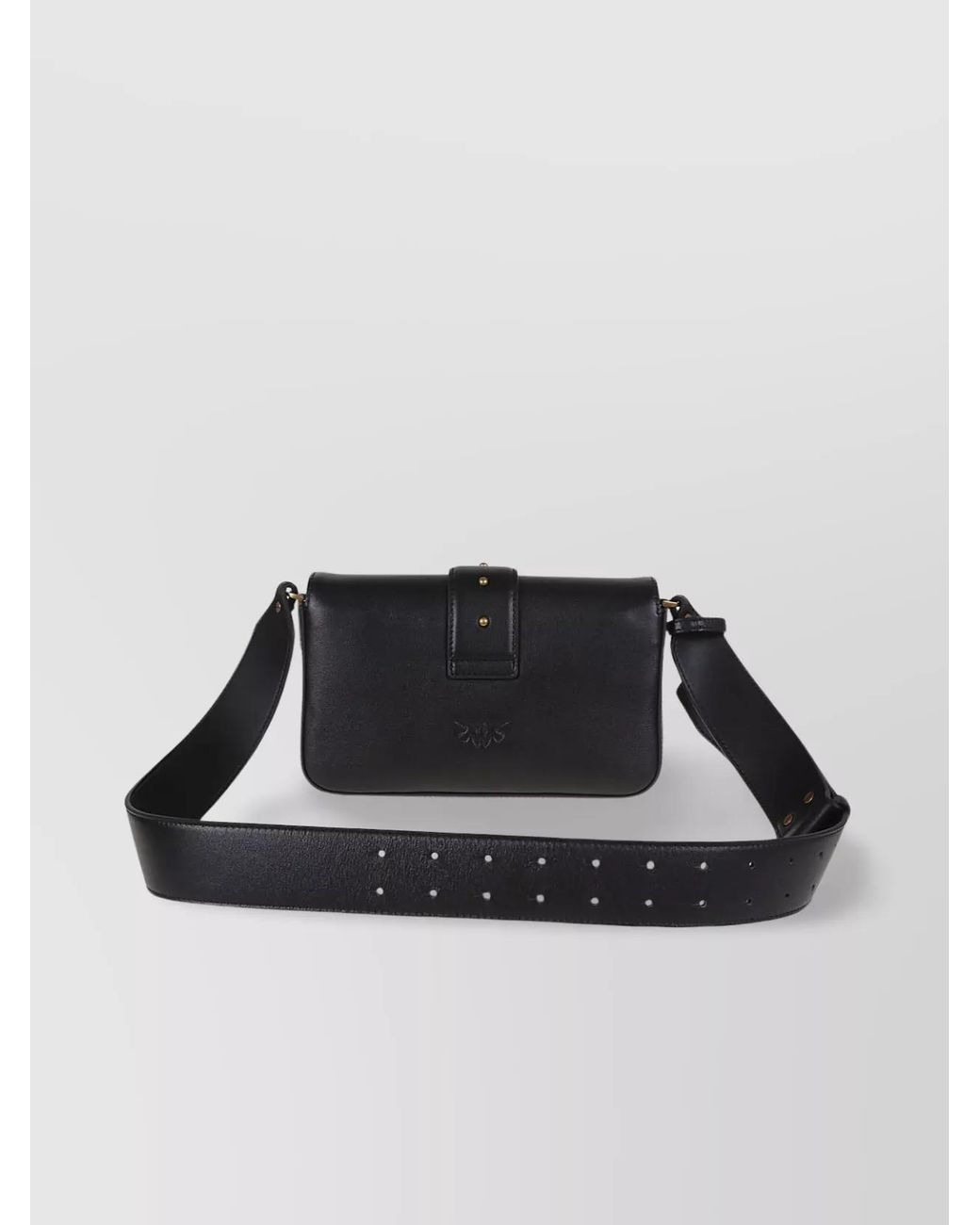 Pinko Black Love Bag Mini Smooth Leather Shoulder Bag