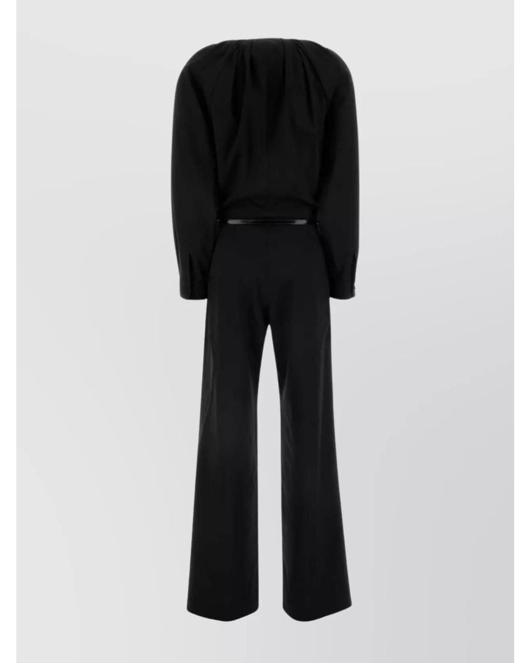 Gucci Black Virgin Wool Knee-Length Jumpsuit