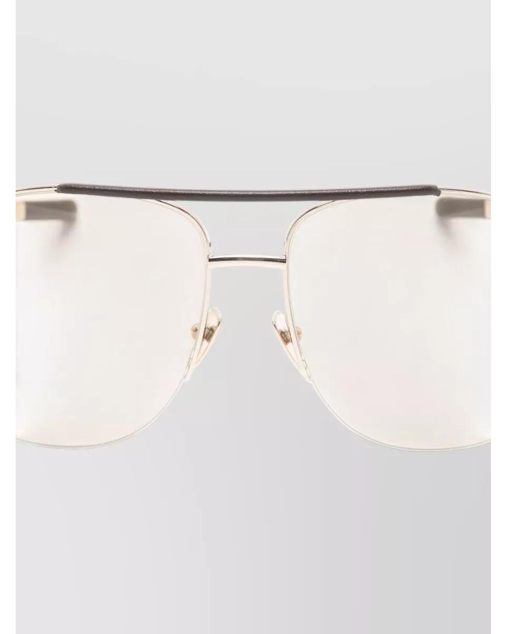 Gucci Natural Metal Pilot Sunglasses