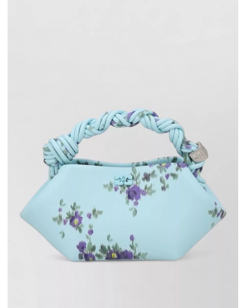 Ganni Blue Bou Mini Leather Shoulder Bag