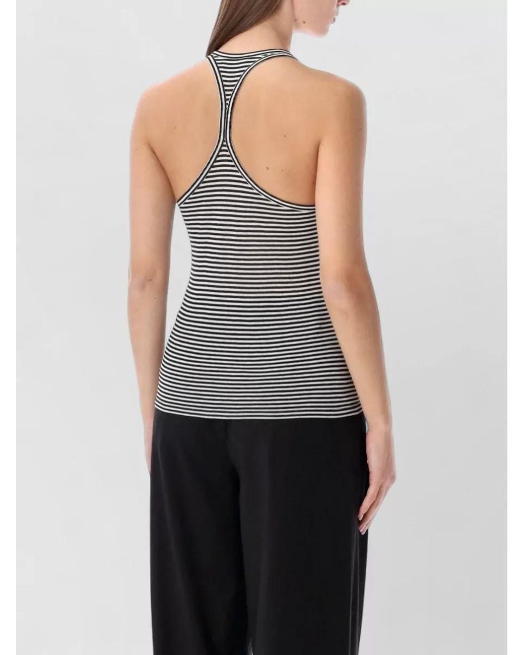 Tom Ford Gray Striped Viscose Racerback Top