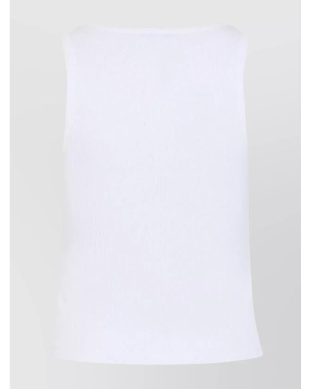 Givenchy White Ribbed Slim-Fit Logo-Print Tank Top