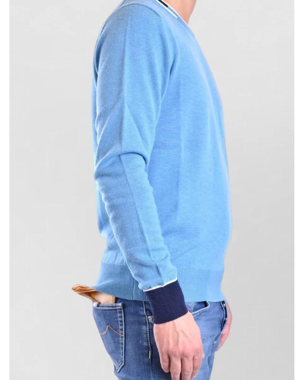 Peuterey Blue Wool Sweater for men
