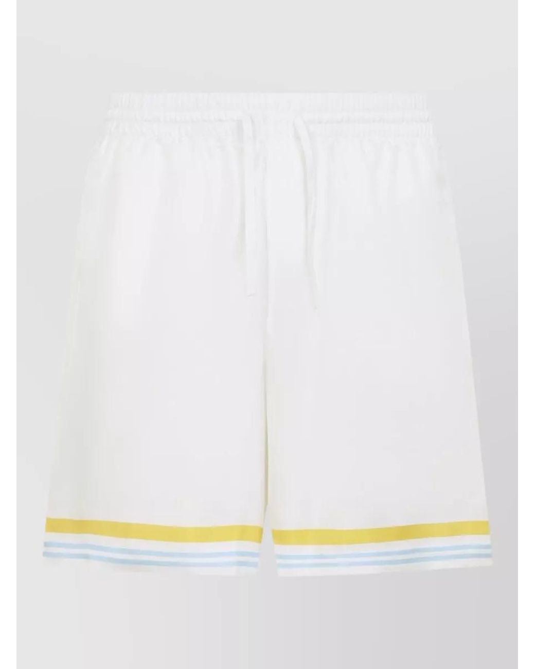 Casablanca Multicolor Silk Printed Deck Shorts for men
