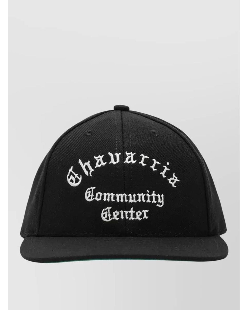 Willy Chavarria Black Embroidered Logo Baseball Cap for men