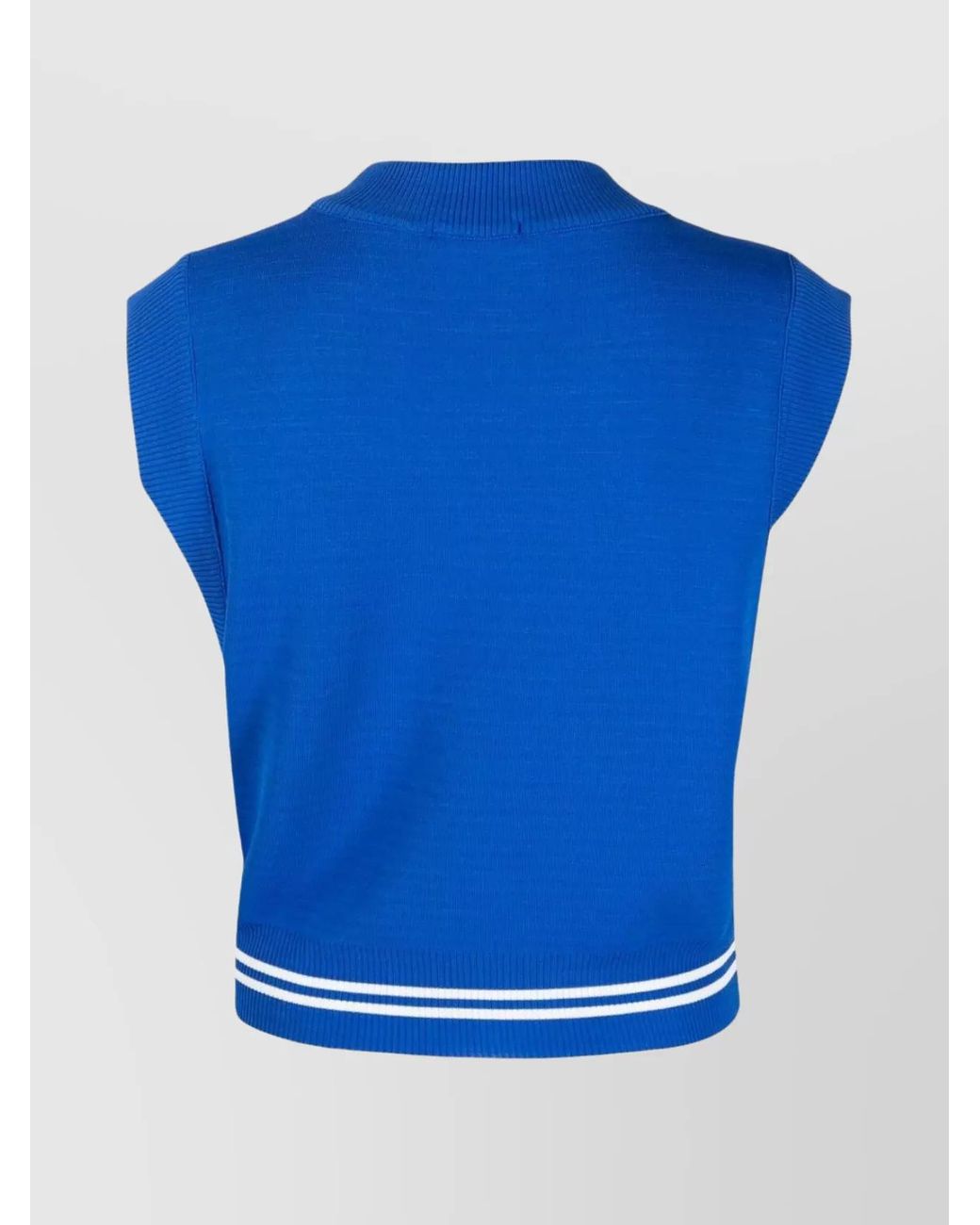 Autry Blue Ribbed Vest