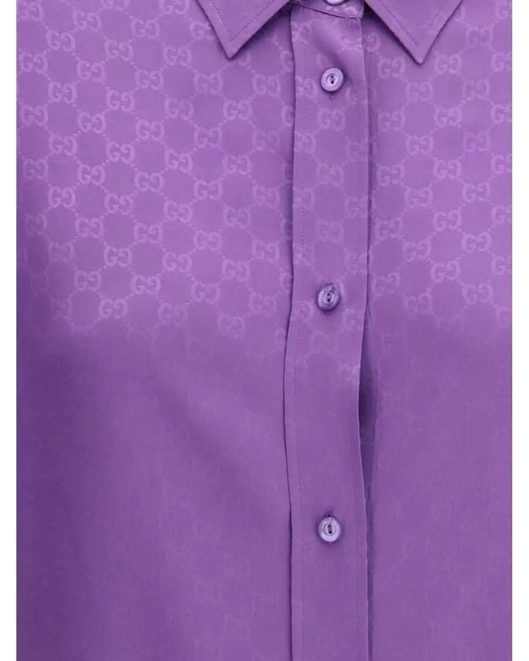 Gucci Purple Silk Shirt
