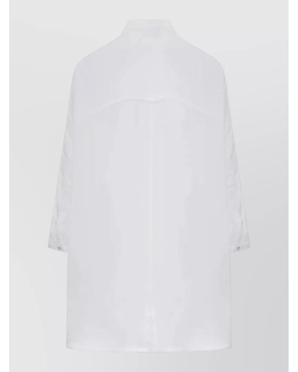 120% Lino White Linen Short-Sleeve Shirt