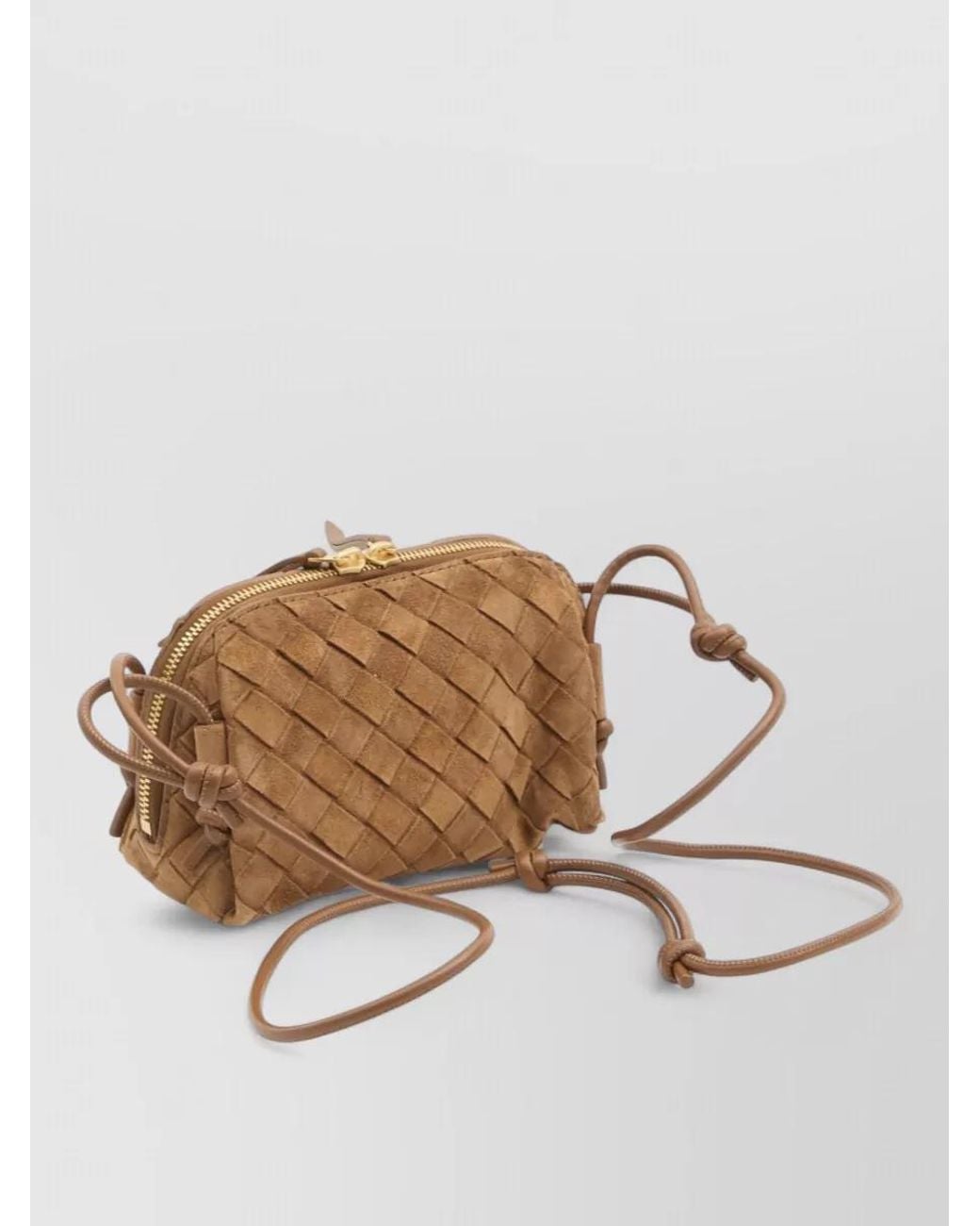 Bottega Veneta Brown Concert Pouch Suede Leather Mini Bag