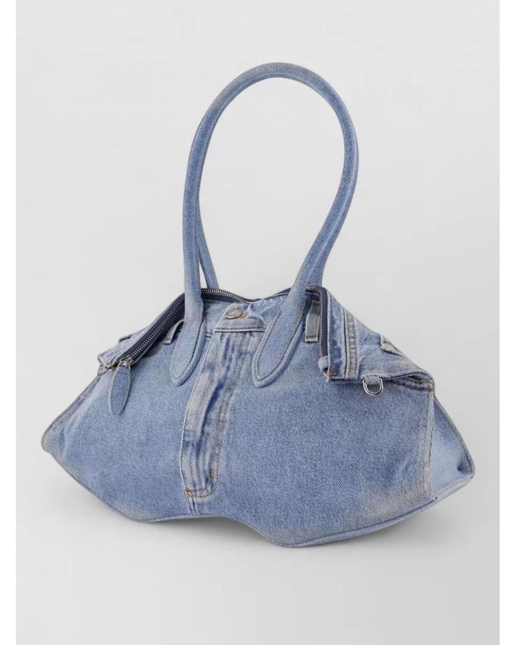 McQueen Blue Denim Tote Bag