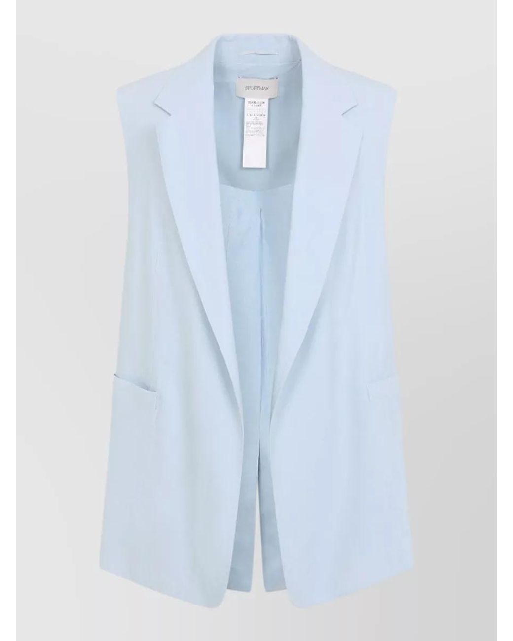 Sportmax Blue Viscose Oversized Gilet