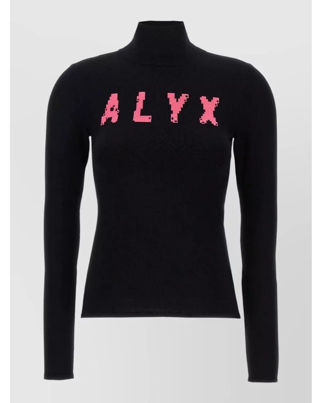 1017 ALYX 9SM Black High Neck Long Sleeve Knitted Top