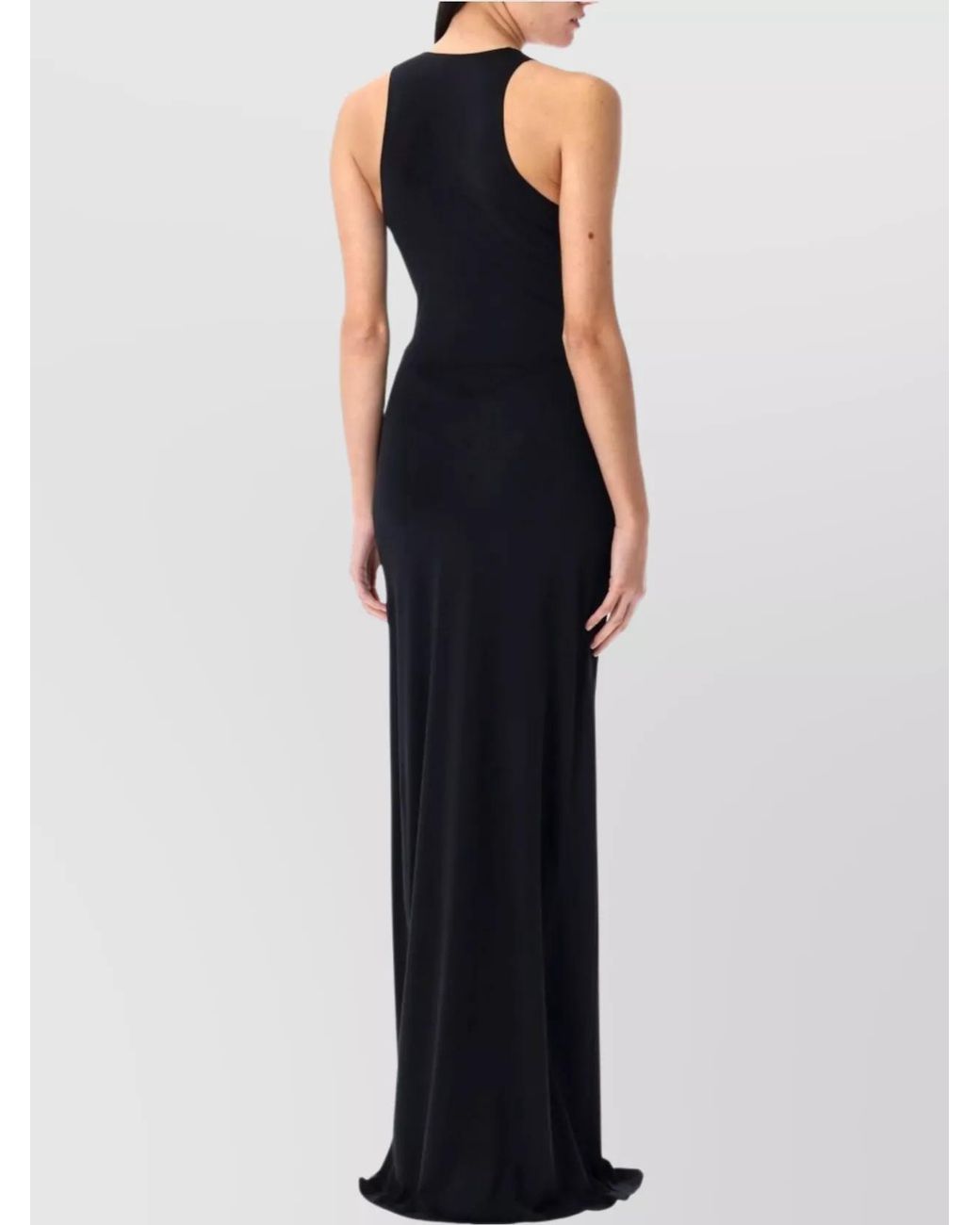 Coperni Black Cutout V-Neck Sleeveless Maxi Dress