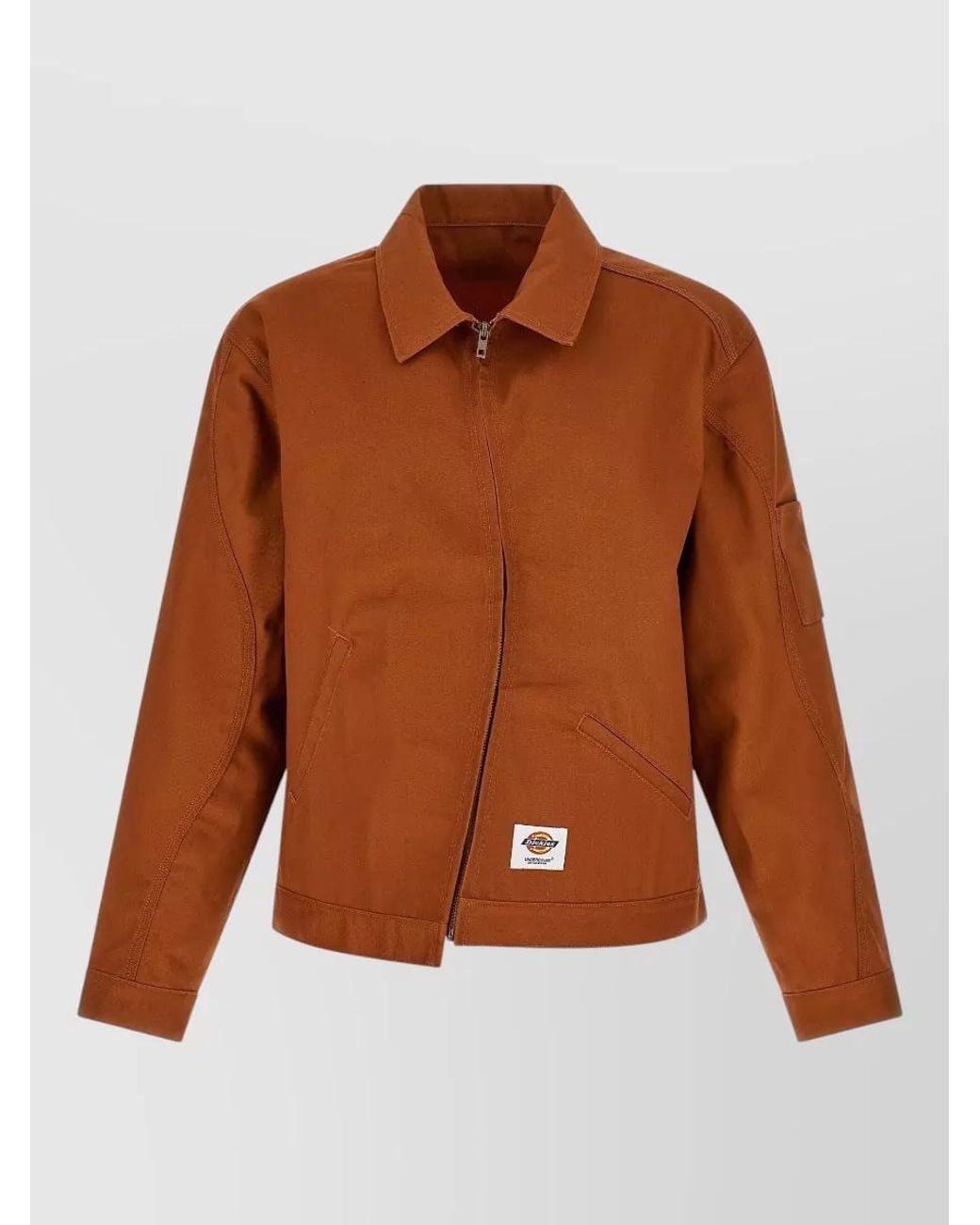 Undercover Brown Asymmetric Single-Breasted Coat for men