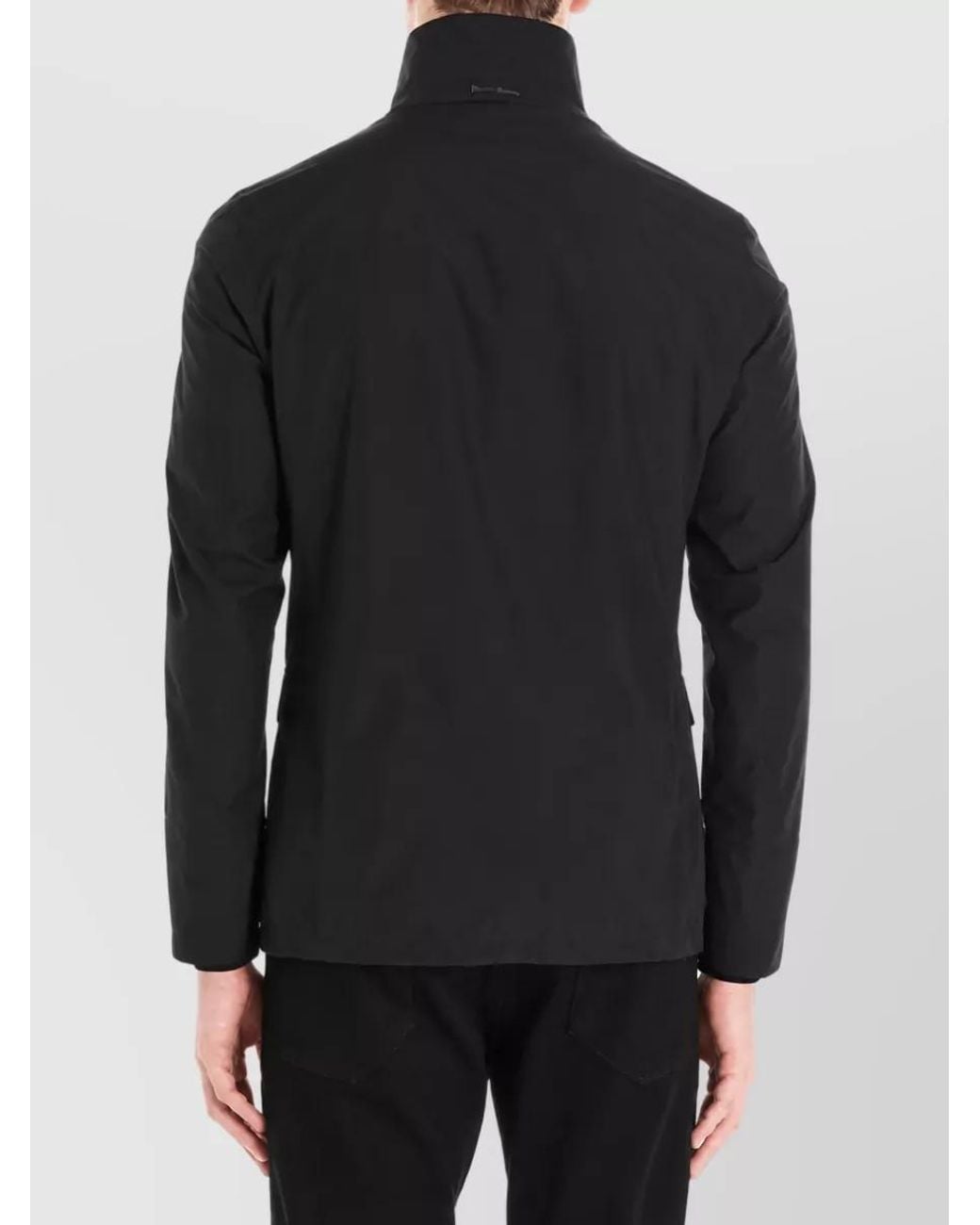 Herno Blue Polyester Single-Breasted Coat for men