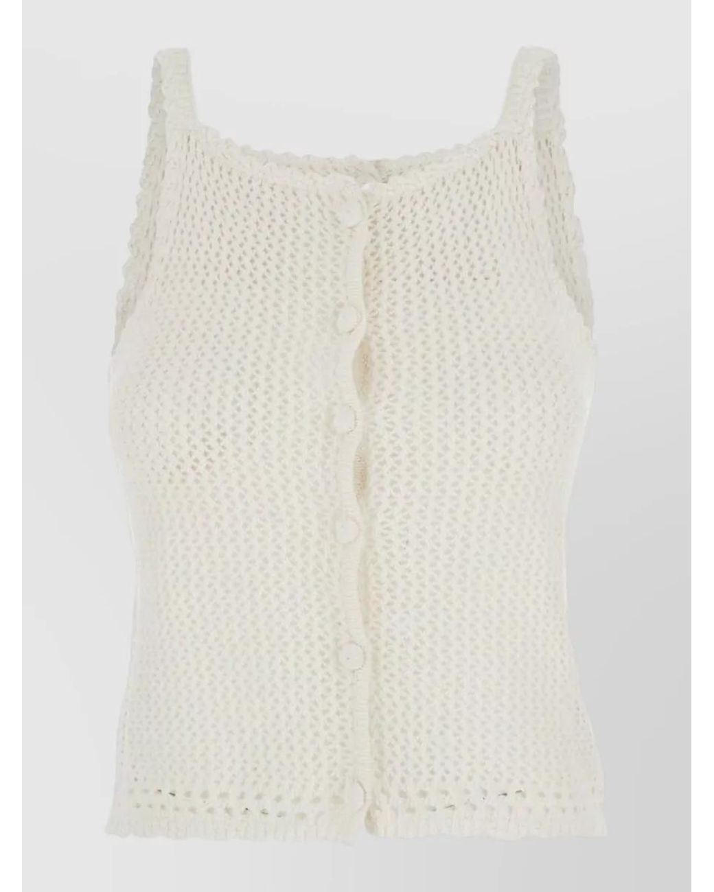 DUNST White Linen And Cotton Top