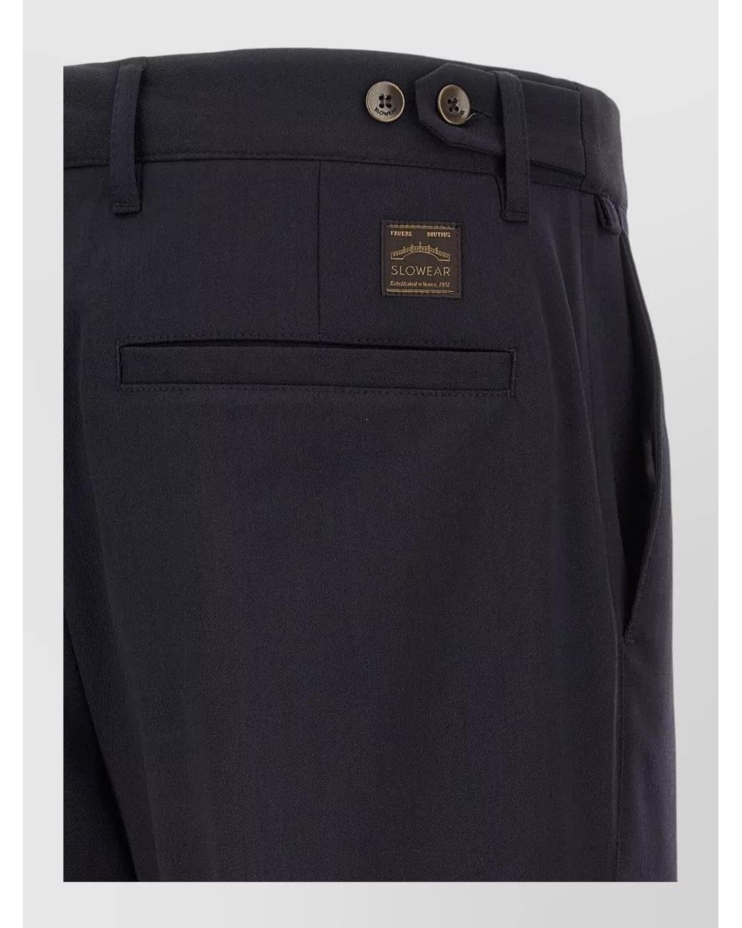 Incotex Blue Pleated Tailored Trousers for men