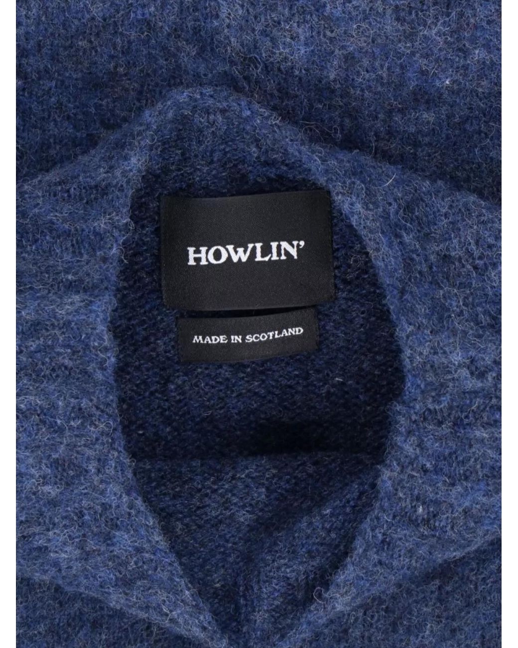 Howlin' By Morrison Blue Fine Wool Crewneck Jumper for men