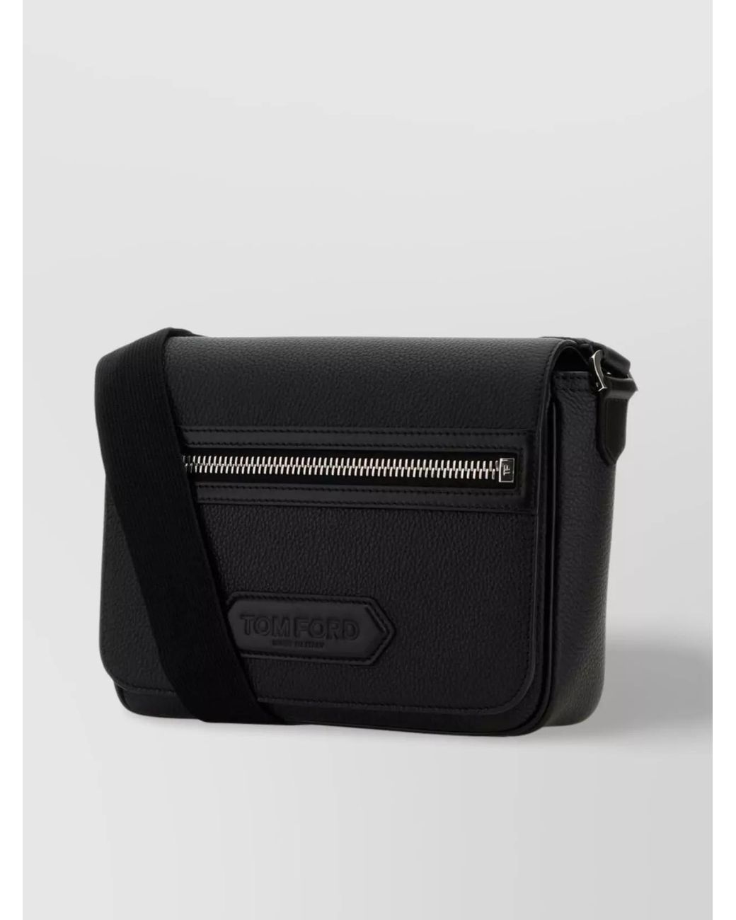 Tom Ford Black Leather Small Crossbody Bag for men