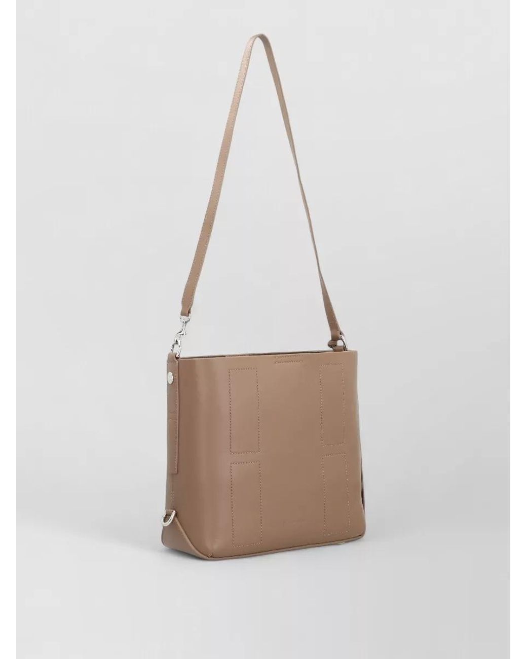 Hogan White H-Hobo Small Leather Tote Bag