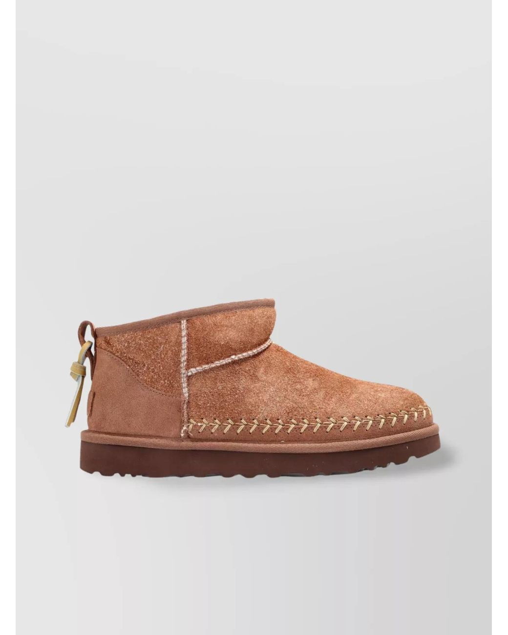 Ugg Brown Suede Leather Classic Ultra Mini Boots