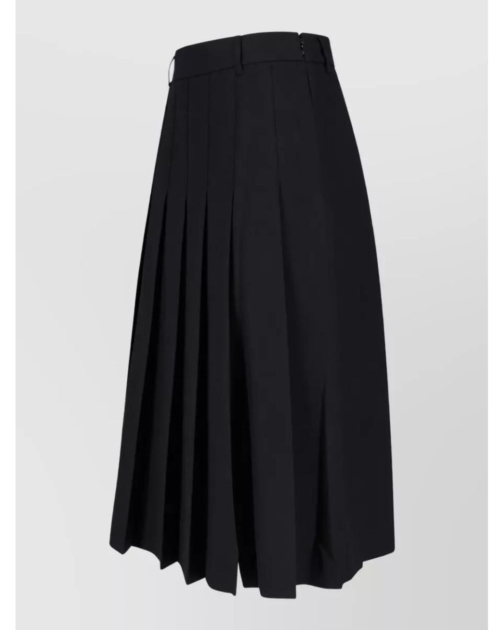DUNST Blue Knee-Length Pleated Skirt