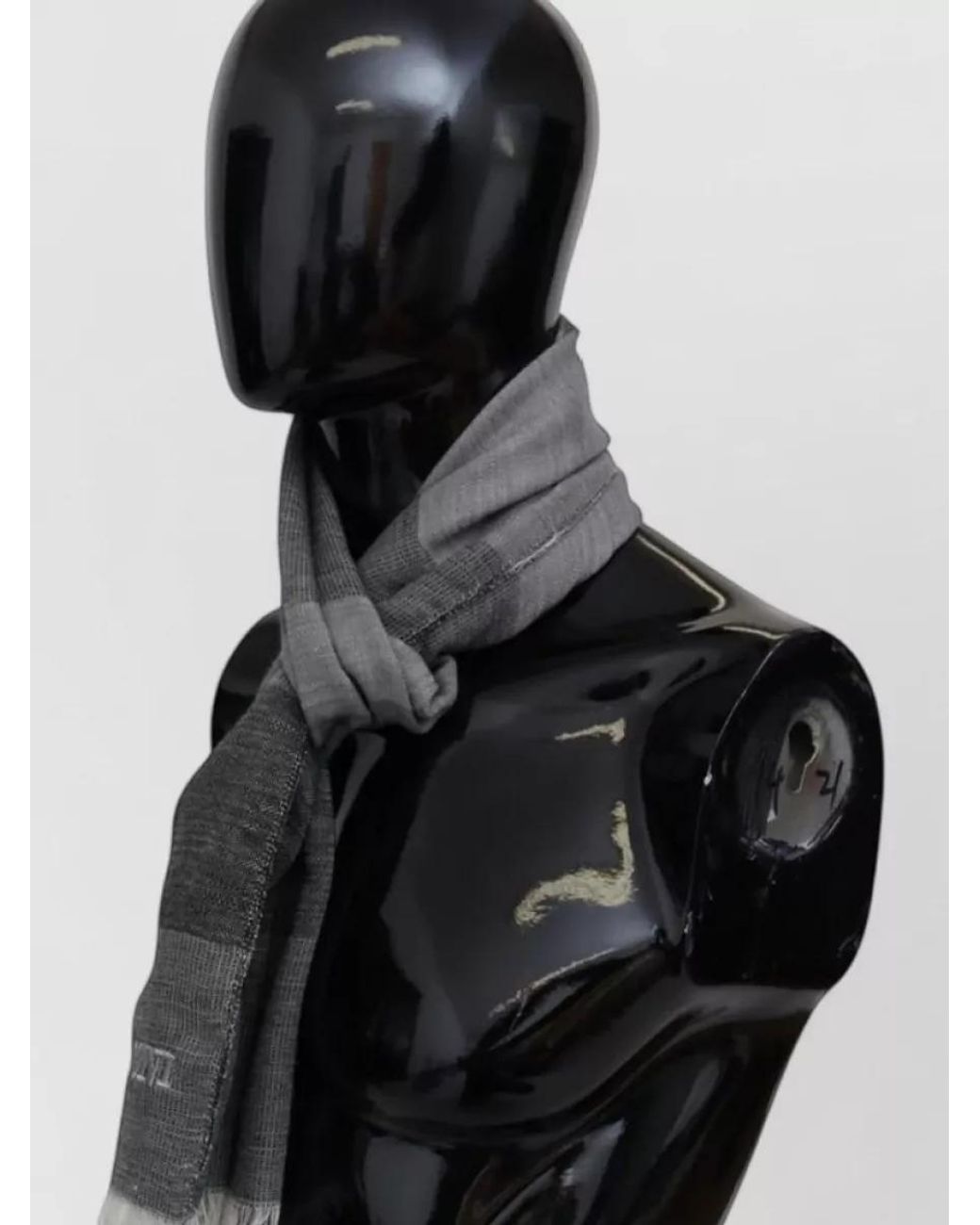 Missoni Black Striped Wool Scarf for men