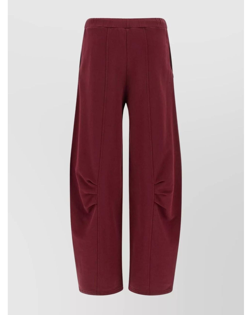 ROTATE BIRGER CHRISTENSEN Red Cotton Wide-Leg Trousers