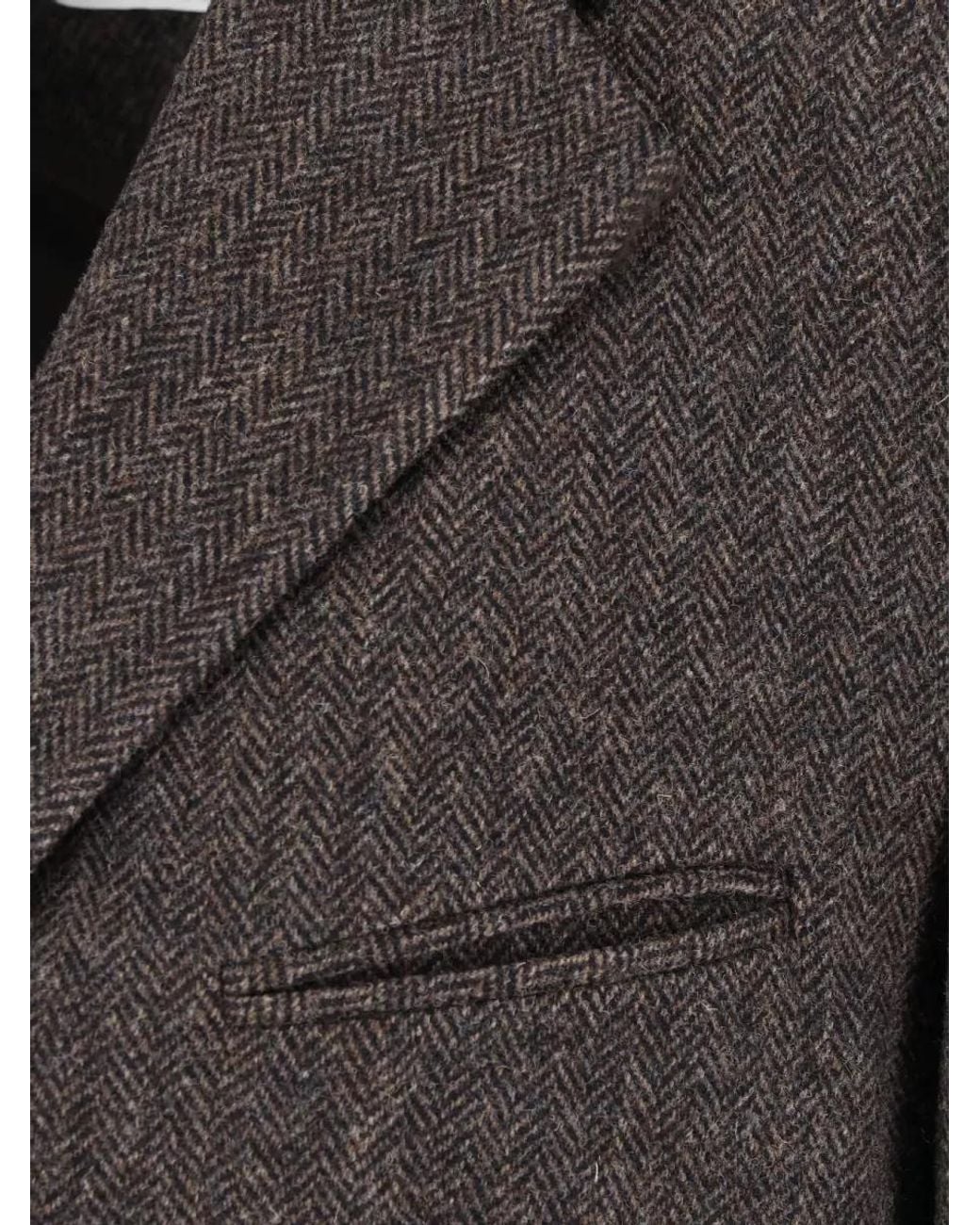 Low Classic Brown Wool Suit Jacket
