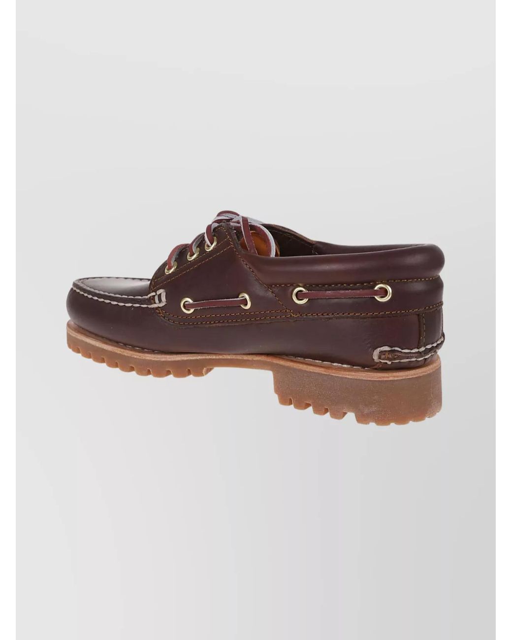 Timberland Brown Leather Boat Shoes for men