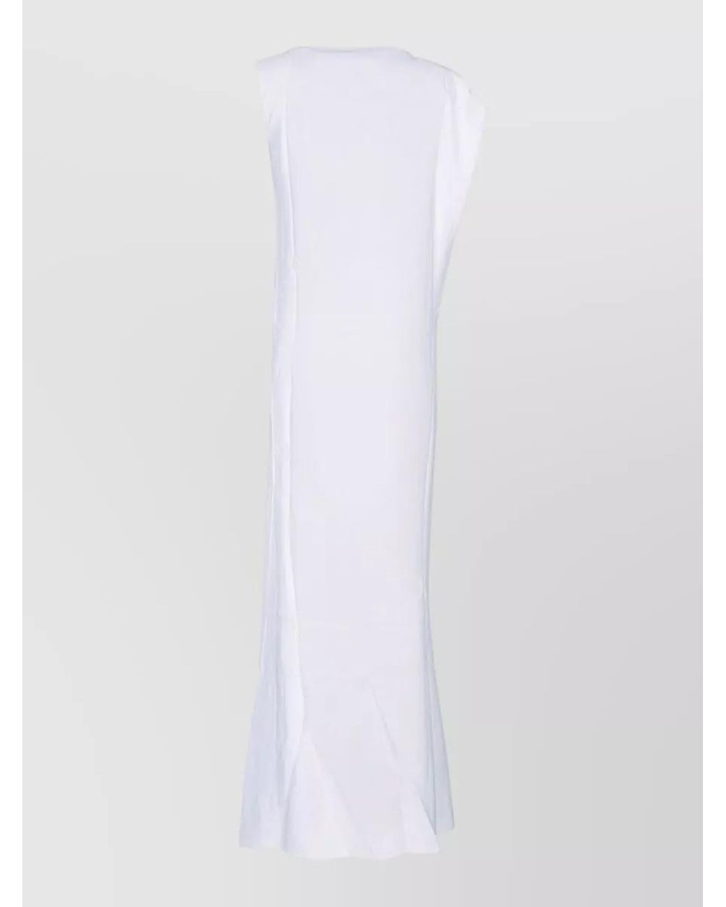 Jacquemus White Draped Maxi Beach Dress