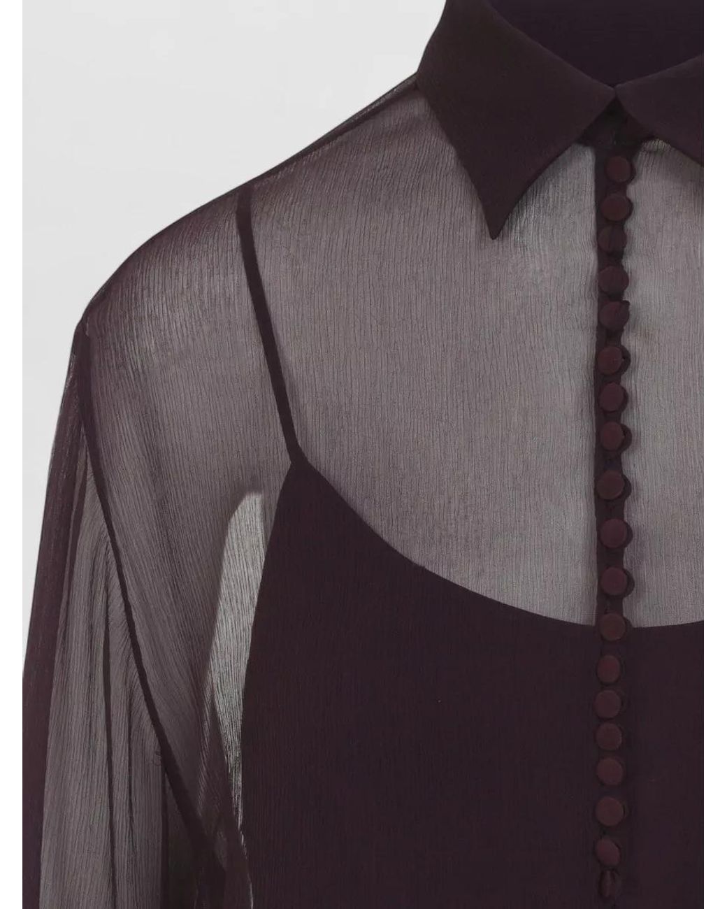 Ermanno Scervino Blue Silk Long-Sleeve Blouse