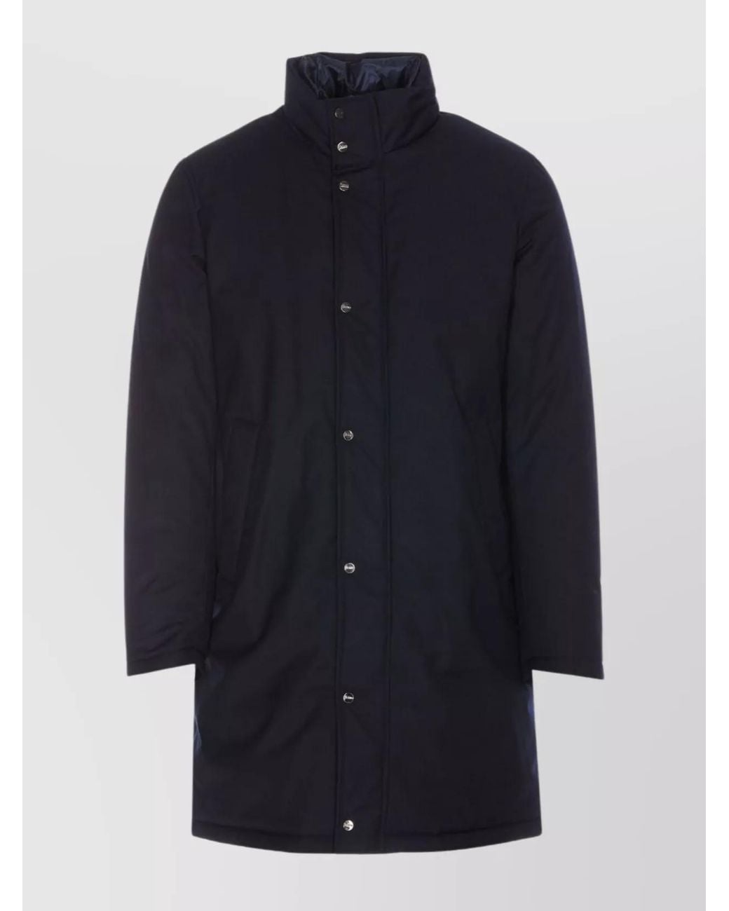 Herno Blue Down Long-Sleeve High-Neck Puffer Jacket for men