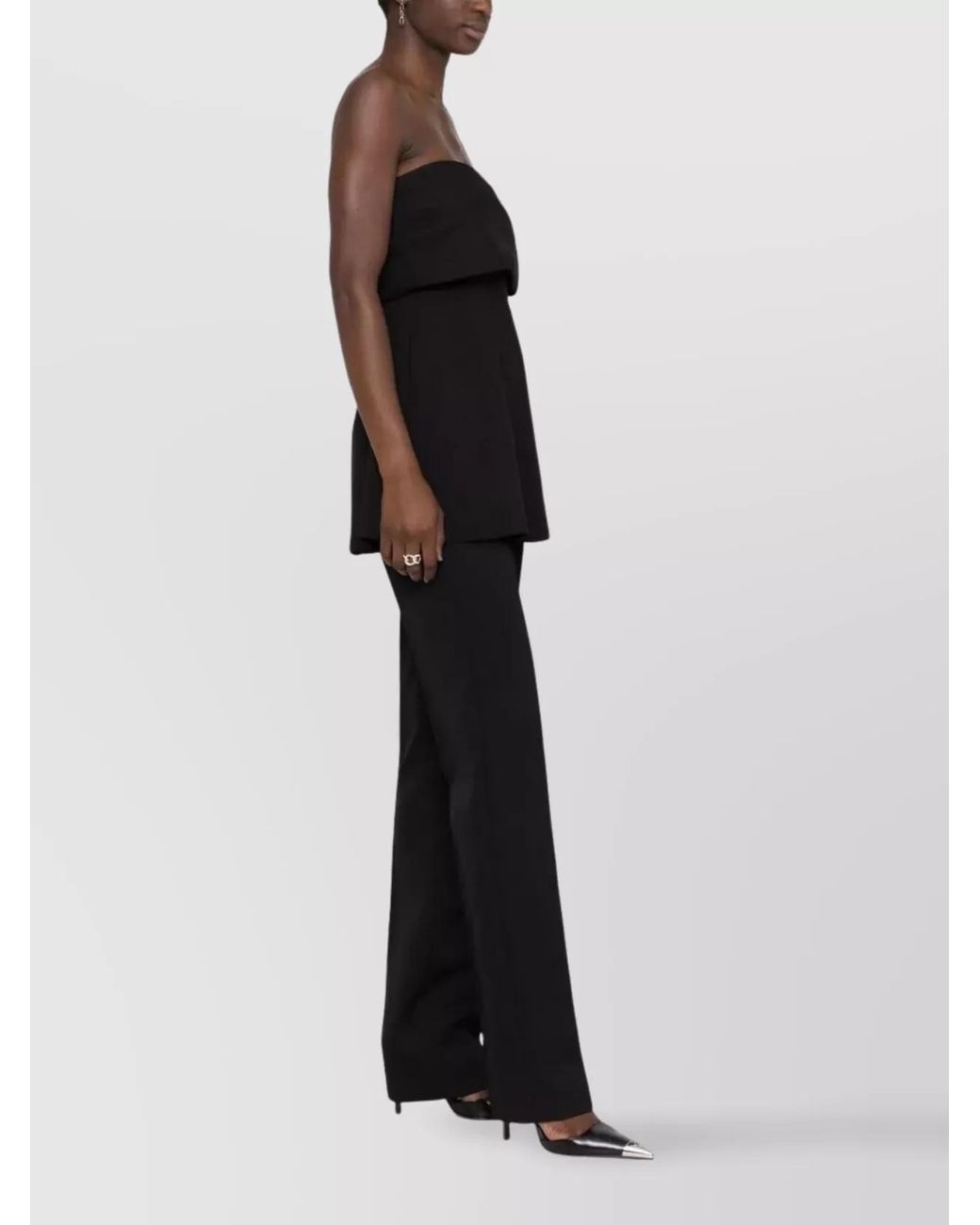 Totême Black Strapless Top