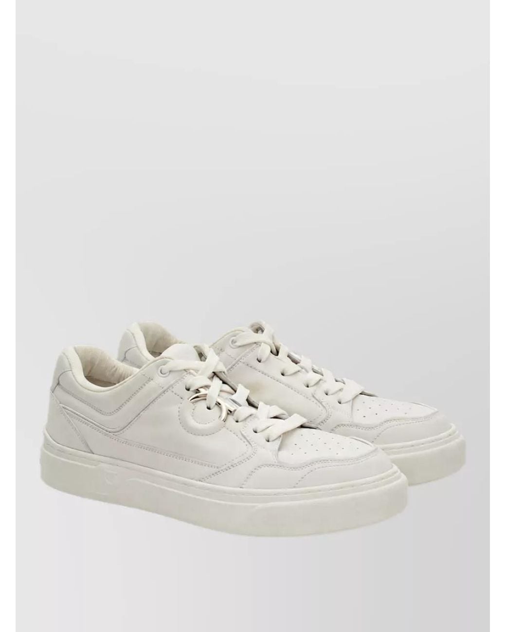 Ferragamo White Leather Sneakers for men