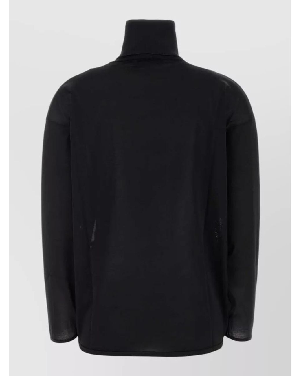 Gucci Black Silk High-Neck Long-Sleeve Sweater