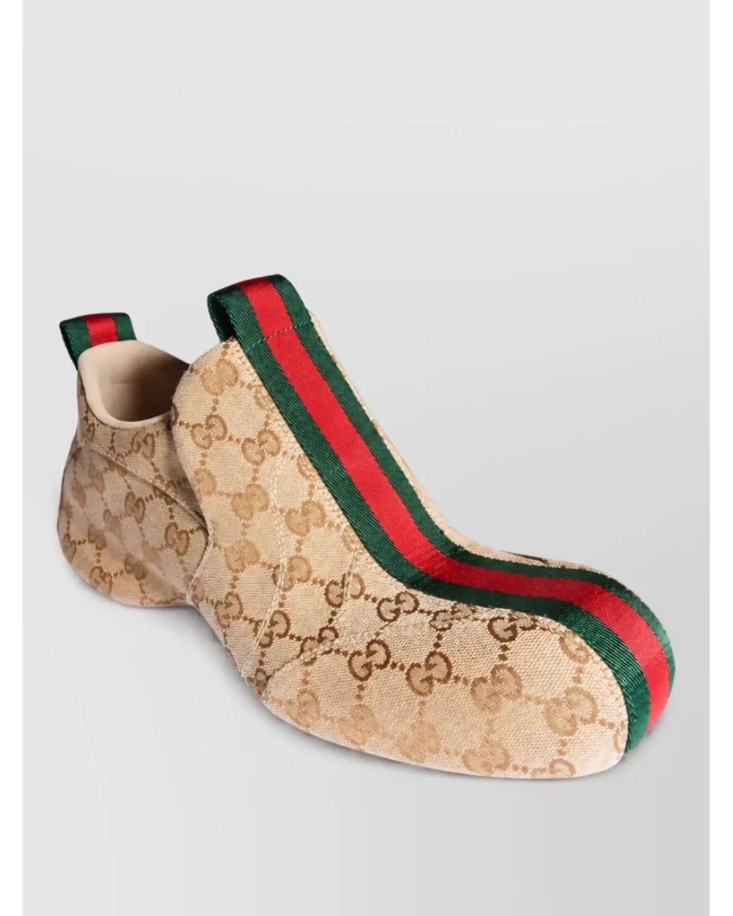 Gucci Brown Logo-Print Loafers for men