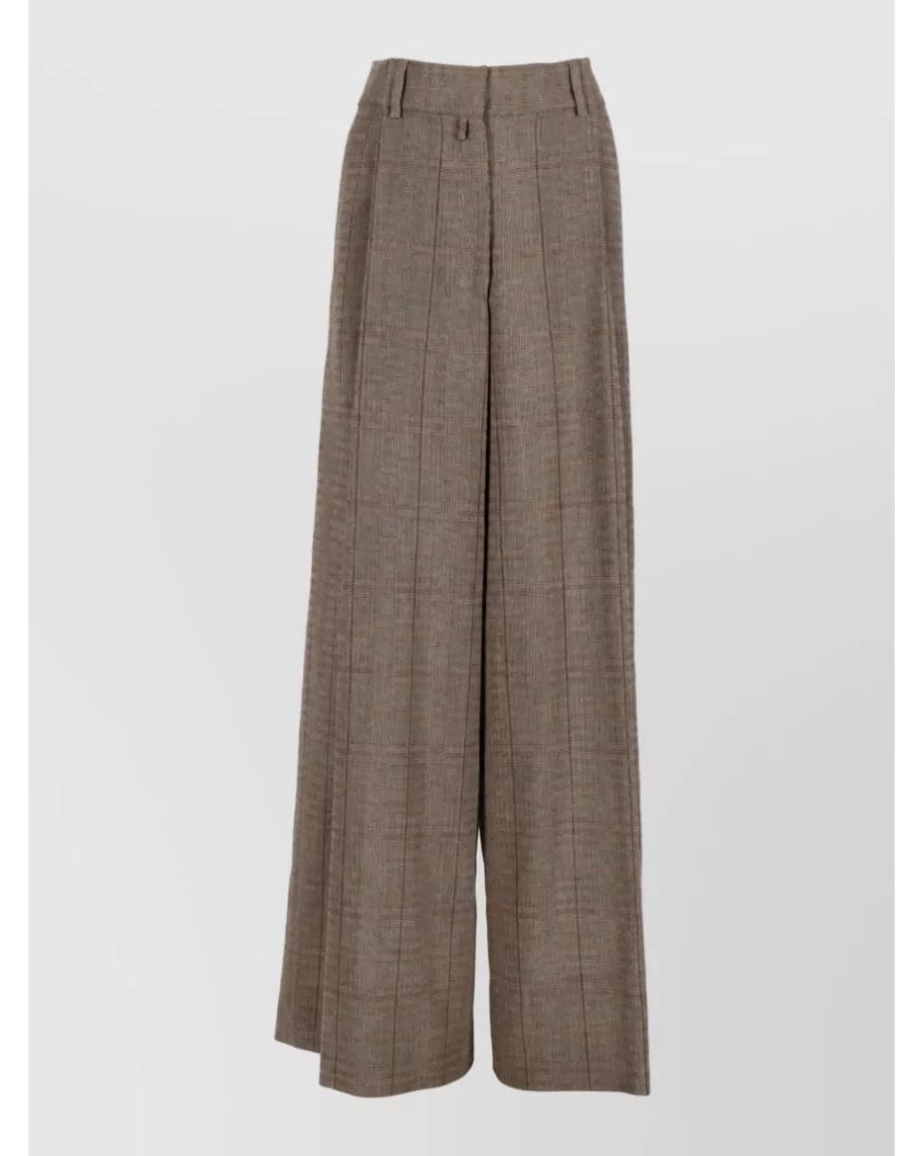 Dries Van Noten Brown Wide-Leg Trousers