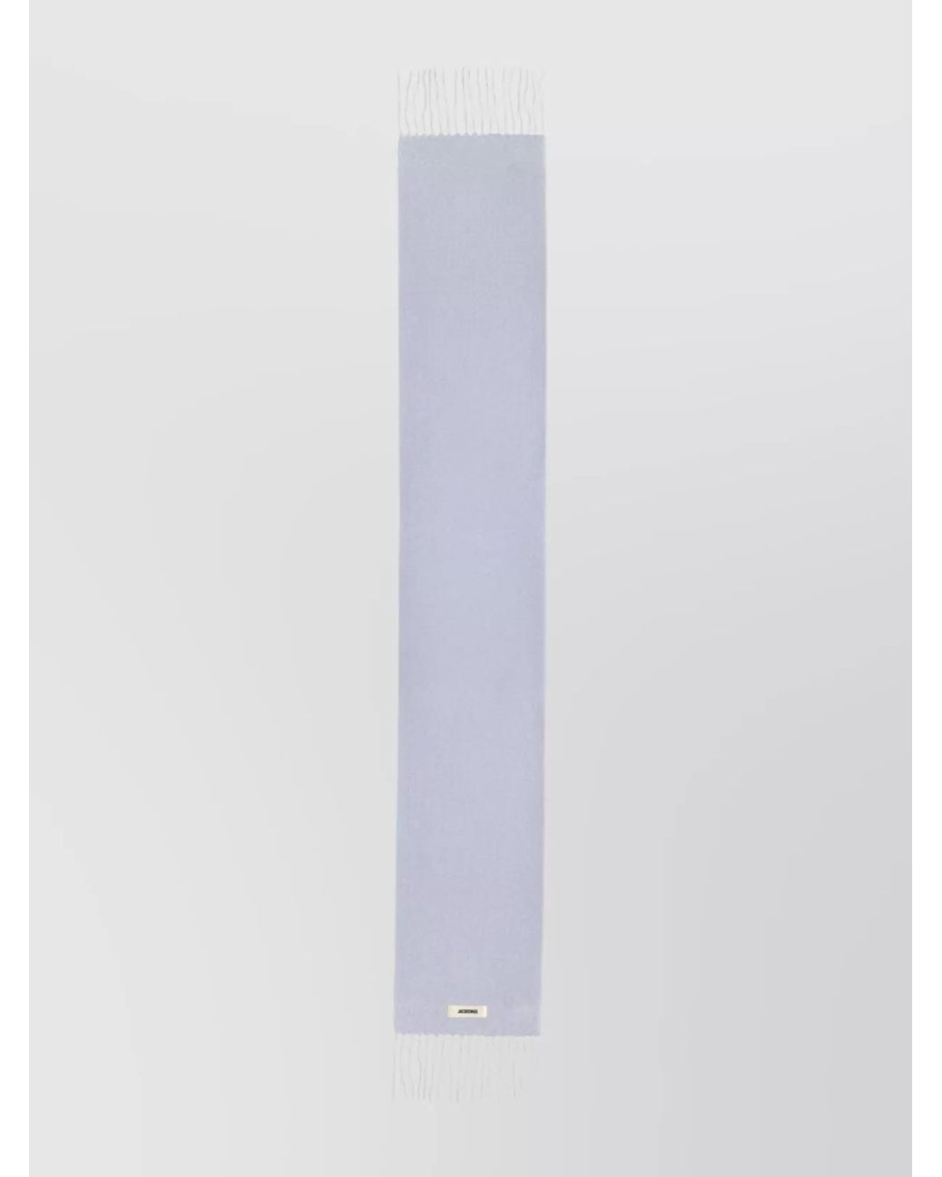 Jacquemus White Fringed Edge Scarf For Everyday Wear