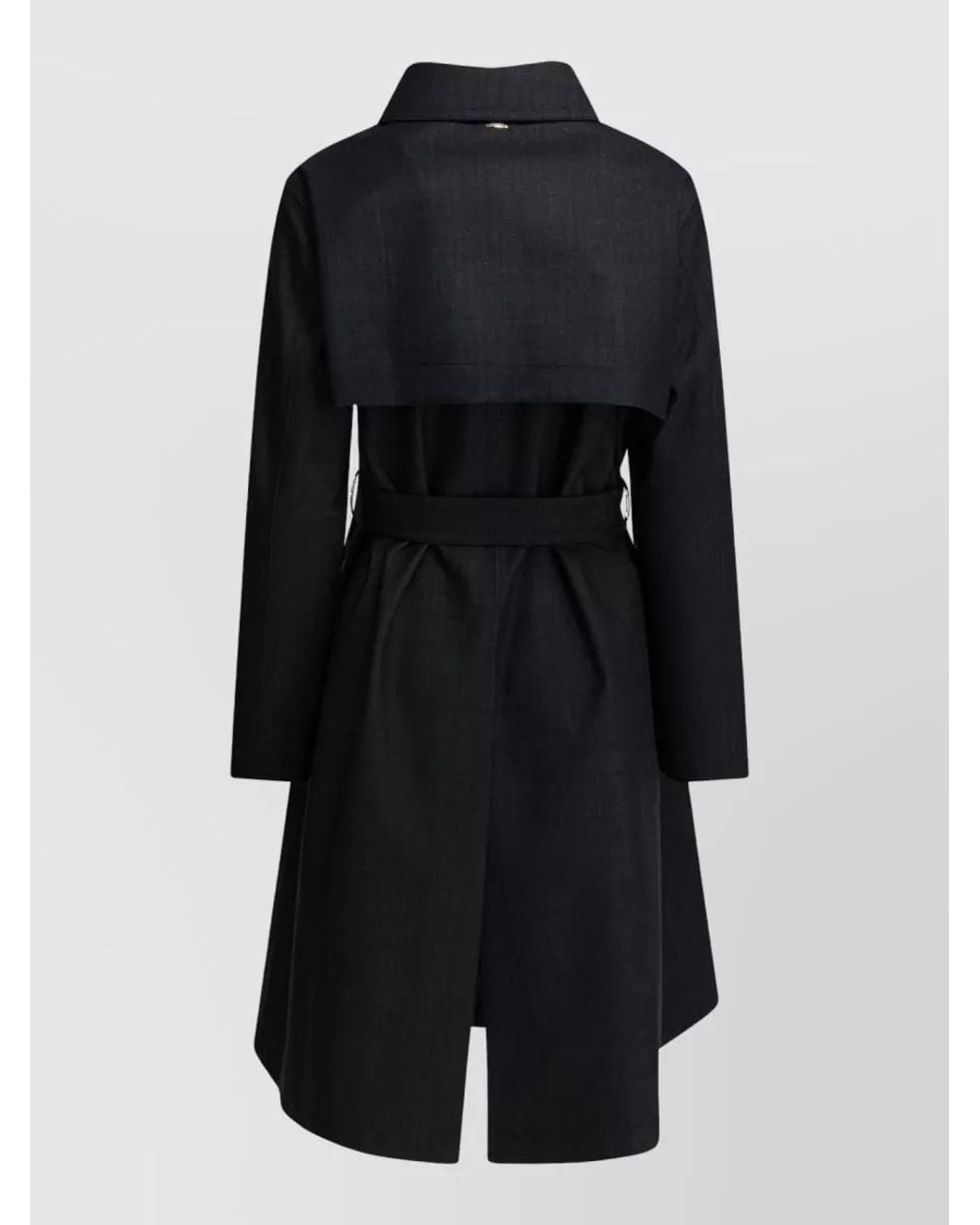 Herno Black Belted Trench Coat