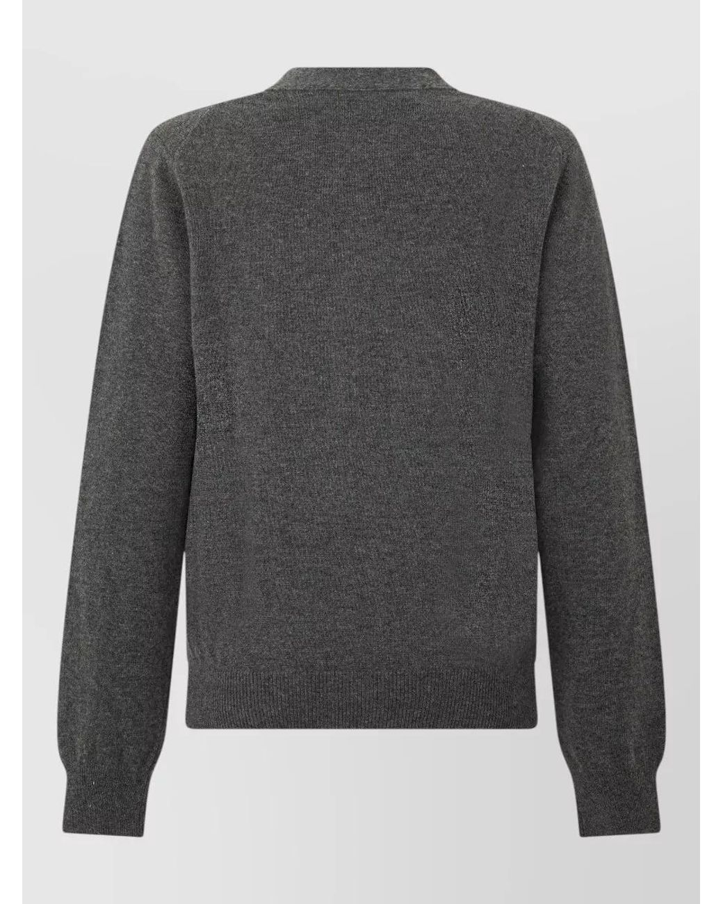COMME DES GARÇONS PLAY Gray Wool Long-Sleeve Cardigan